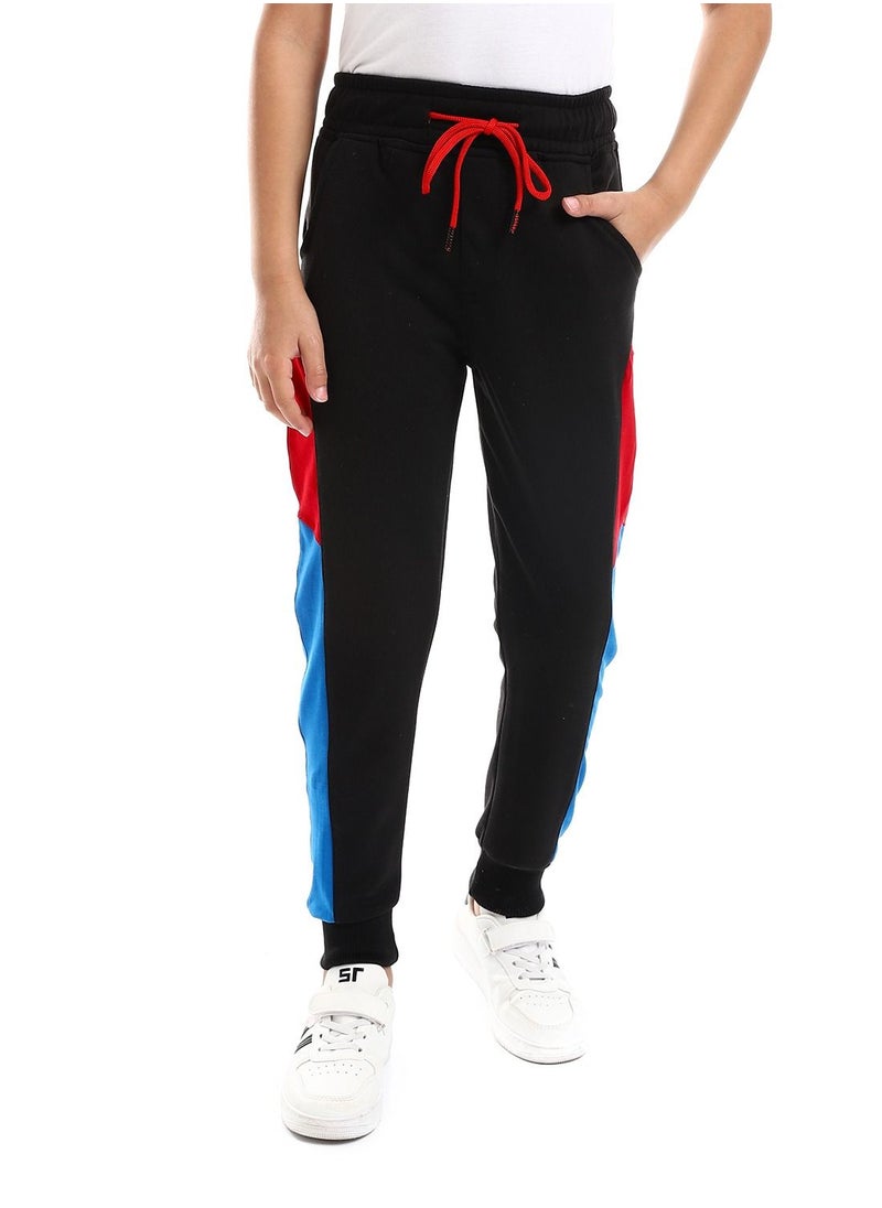 Caesar - Boys Elastic Waist Sweatpants With Coloured Tape - Image 1