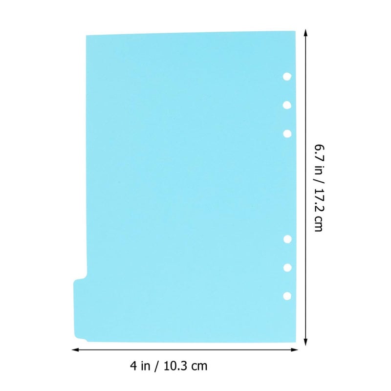 A6 Binder Index Dividers Tabs 4 Sets Colored and Black with Loose Leaf Filing Pages - Image 3