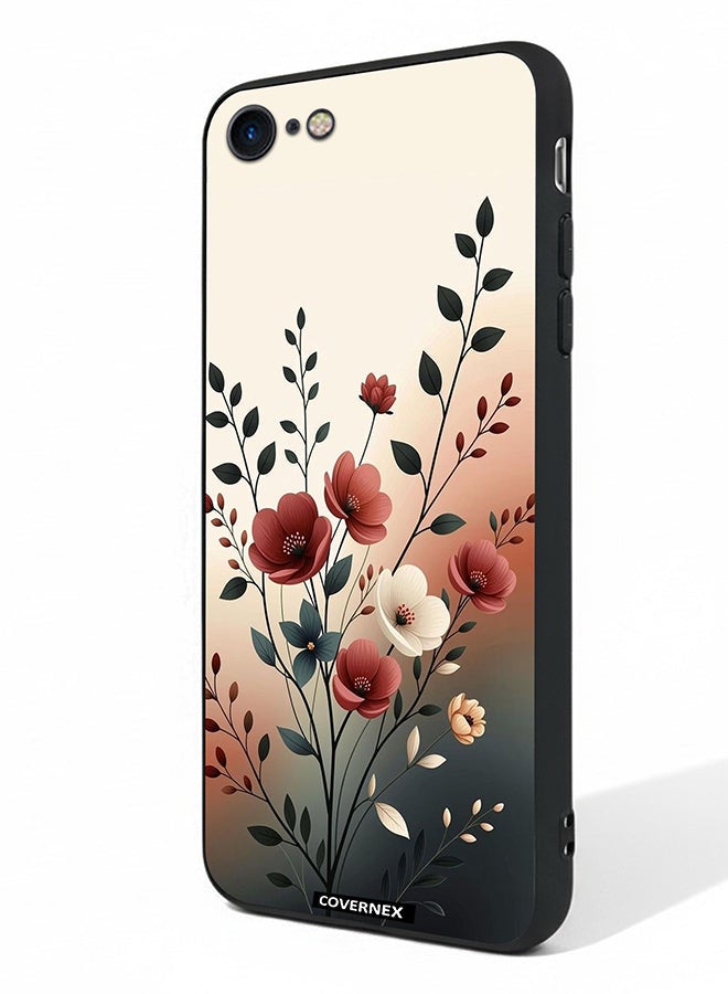 Covernex Apple iPhone 7 Protective Case Cover Printed Featuring Elegant Soft Pastel Florals - Image 1
