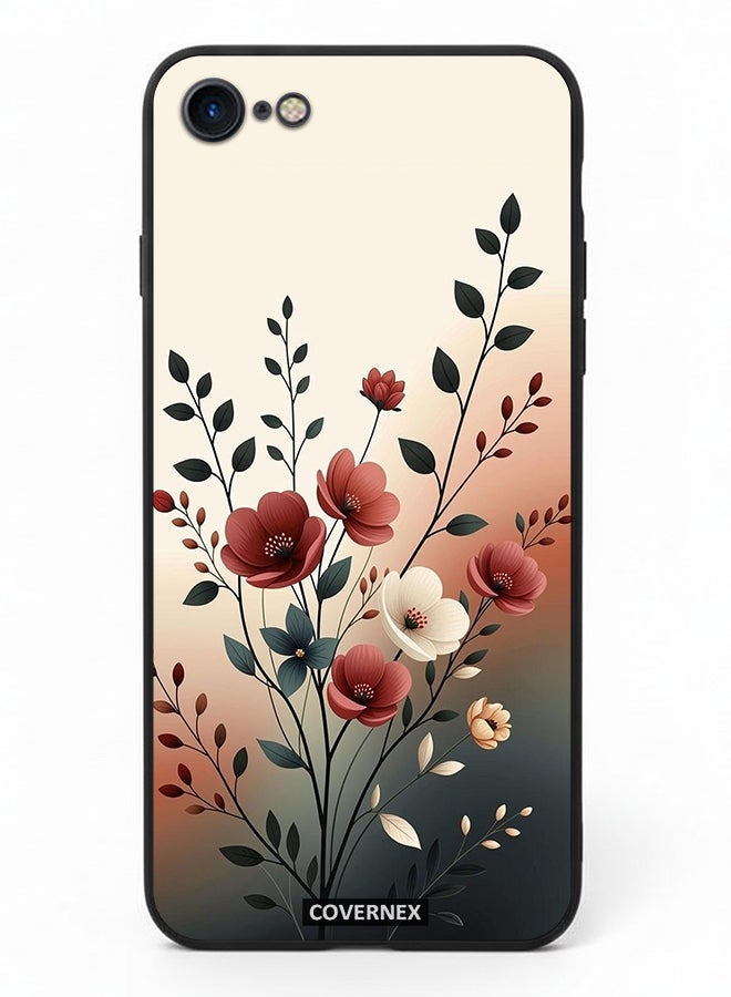 Covernex Apple iPhone 7 Protective Case Cover Printed Featuring Elegant Soft Pastel Florals - Image 2
