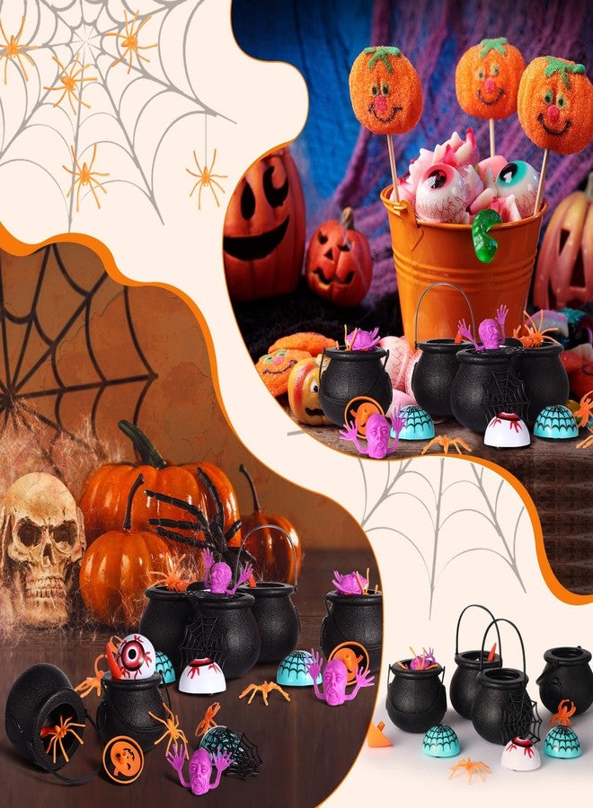 جيريفي مجموعة هدايا حفلات الهالوين من جيريفي، 320 قطعة، تتضمن 40 قطعة من مرجل الساحرة البلاستيكي الصغير المعبأ مسبقًا، لعبة مرجل الساحرة مع حلقات العنكبوت، وبلابل اليقطين، وعيون وأيدي لعبة الهالوين. - Image 4