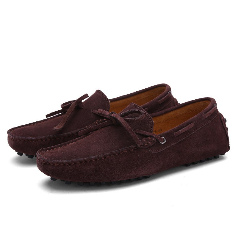 Style Men'S Versatile Casual Slip-On Shoes, Large Size Breathable Leather Shoes, Slip-On Loafers - Image 1