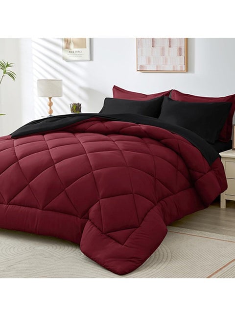 Plain Quilt Dark Red 160x235cm