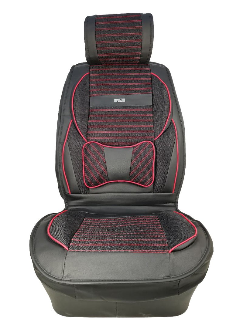 3XR 3XR Premium Leatherette  Car Front Seat Covers SANAFA Black Car Seat Cover 2 PCS Set 4769 - Image 3