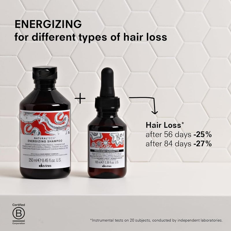 Davines Naturaltech ENERGIZING Shampoo Gentle Cleansing And Protection for Fragile Or Thinning Hair, Revitalize And Energize The Scalp 8.45 Fl. Oz. - Image 3