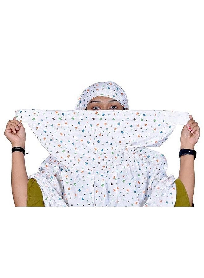 Samip Samip Cotton Long Scarf Cum Mask scarves Usable for vehicle Driver | Color Lining Printed Design | Universal Size | For Girl & Women | Breathable Sun Protection Light Weight - Multicolor & Design - Image 3