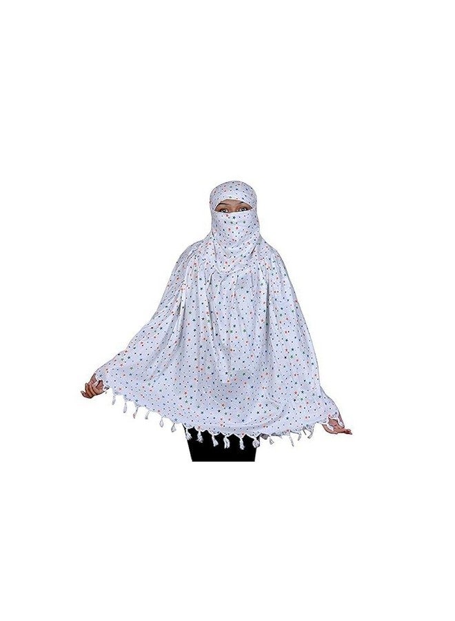 Samip Samip Cotton Long Scarf Cum Mask scarves Usable for vehicle Driver | Color Lining Printed Design | Universal Size | For Girl & Women | Breathable Sun Protection Light Weight - Multicolor & Design - Image 1