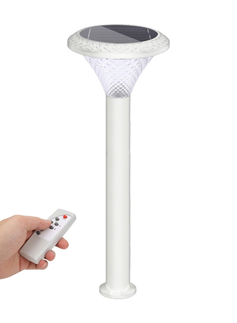 Vmax Solar Garden Post Light-80Cm-White, Remote-Controlled LED Outdoor Solar Lamp, 3000K(Warm)/4000K(Neutral)/6500K(Cool) White Light, 3 Color Changing, 7500 MAh Battery, For Garden Yard Lawn Patio Pathway  - Image 1