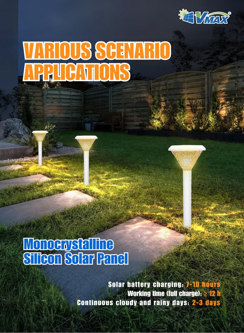 Vmax Solar Garden Post Light-80Cm-White, Remote-Controlled LED Outdoor Solar Lamp, 3000K(Warm)/4000K(Neutral)/6500K(Cool) White Light, 3 Color Changing, 7500 MAh Battery, For Garden Yard Lawn Patio Pathway  - Image 5