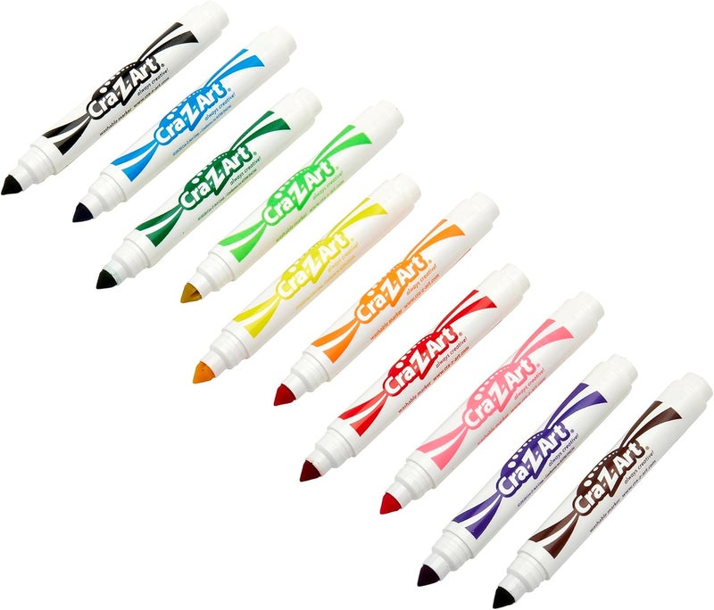 Cra-Z-Art Classic Super Washable Markers - Pack of 10 Assorted Colors with Broad Tip - Image 4