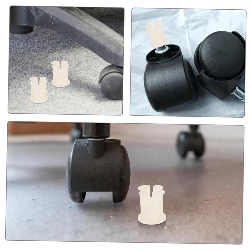 20 Pcs Replacement Caster Socket Inserts Small Caster Stem Sleeves for Office Furniture Side Mount - Image 3