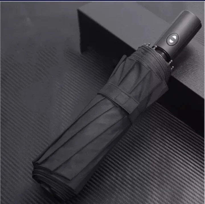 ELEVEN MARKETS Marlux 10 Wire Fully Automatic Luxury Black Umbrella