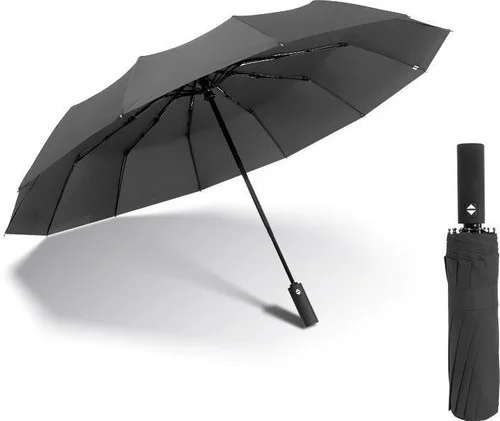 ELEVEN MARKETS Marlux 10 Wire Fully Automatic Luxury Black Umbrella
