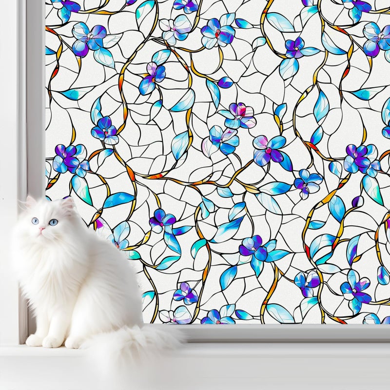 SOMWISE Frosted Glass Window Film, Heat Insulation, UV Block, Anti-Glare, One Way Privacy Tint, Static Cling for Home Bathroom Door, Renter Friendly, Day & Night Privacy - Image 1