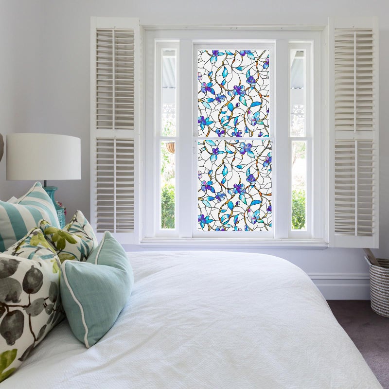 SOMWISE Frosted Glass Window Film, Heat Insulation, UV Block, Anti-Glare, One Way Privacy Tint, Static Cling for Home Bathroom Door, Renter Friendly, Day & Night Privacy - Image 3