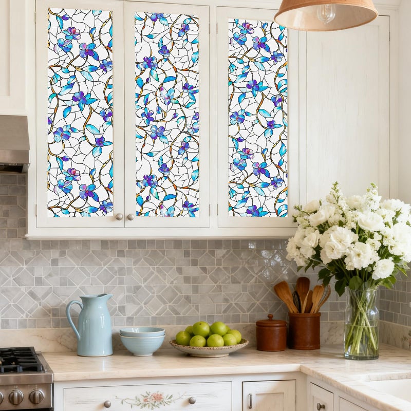 SOMWISE Frosted Glass Window Film, Heat Insulation, UV Block, Anti-Glare, One Way Privacy Tint, Static Cling for Home Bathroom Door, Renter Friendly, Day & Night Privacy - Image 4