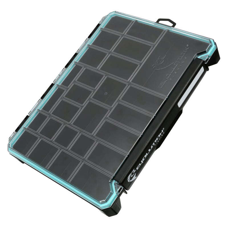 Evolution Outdoor Evolution Fishing BallistiX Terminal Tackle Tray - Waterproof, Anti-Corrosion, One Hand Latch, Clear Lid, Lure Box, Tackle Storage - Image 1
