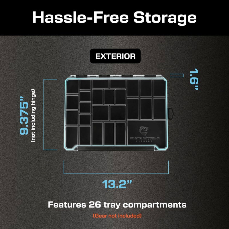 Evolution Outdoor Evolution Fishing BallistiX Terminal Tackle Tray - Waterproof, Anti-Corrosion, One Hand Latch, Clear Lid, Lure Box, Tackle Storage - Image 2