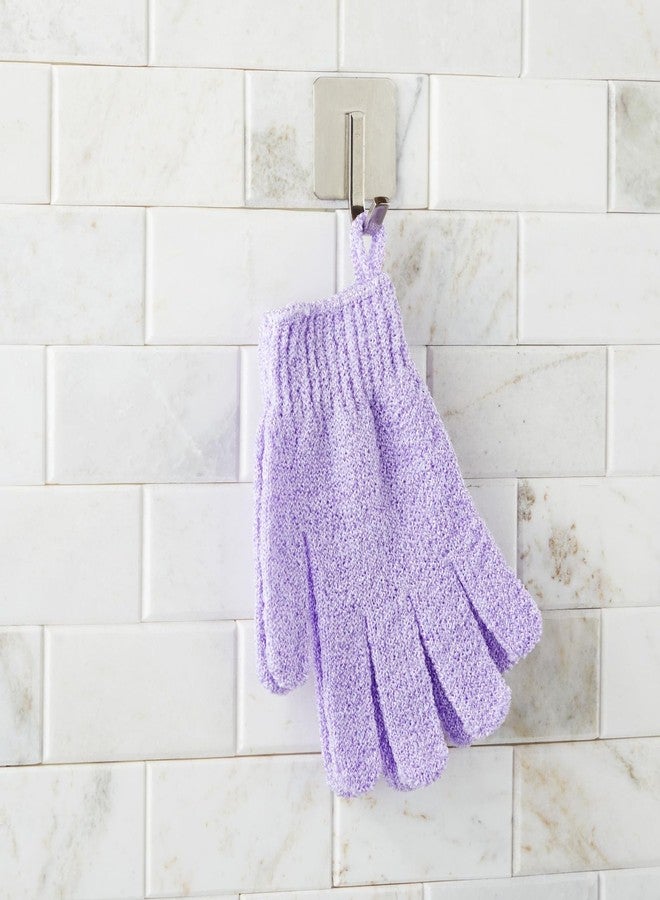 Juvale 4 Pairs Body Exfoliating Gloves for Shower, Bath Scrub Wash Mitt for Women, Men, Spa, Massage (Pink, Purple, Blue, Beige) - Image 2