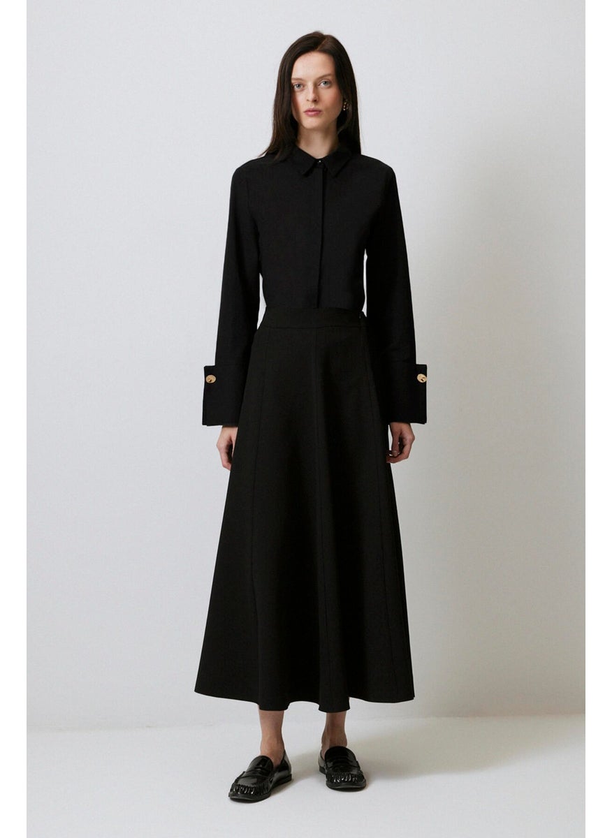 Touche - A Cut Crepe Skirt - Image 1