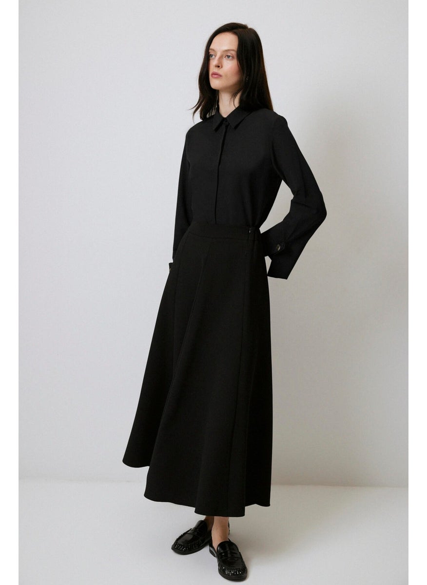 Touche - A Cut Crepe Skirt - Image 1
