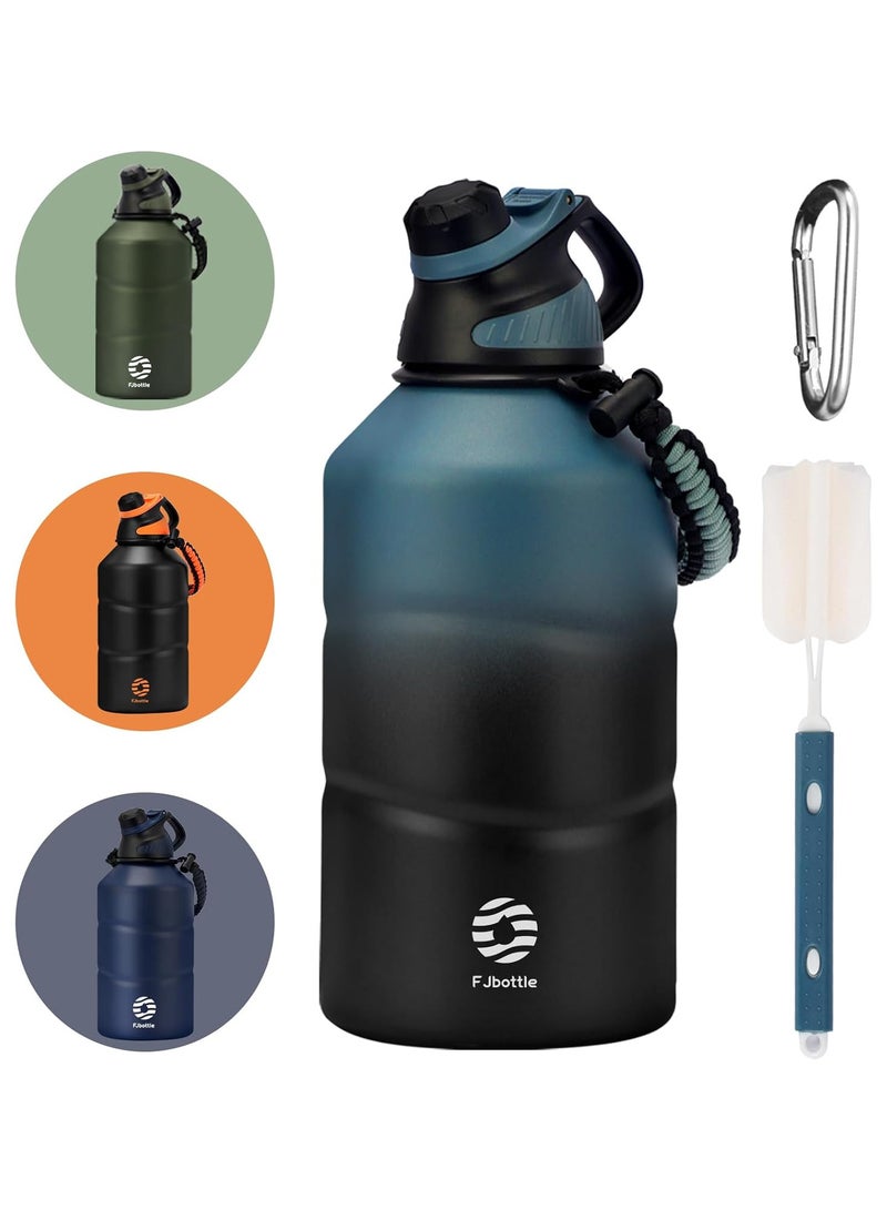 Fjbottle Stainless Steel Water Bottle 1.9L Double-Walled with Magnetic Lid, BPA Free Vacuum Insulated Water Bottle, Big Metal Drinking Bottle Large Capacity Jug Leak-Proof for Sports, Camping, Gym - Image 1