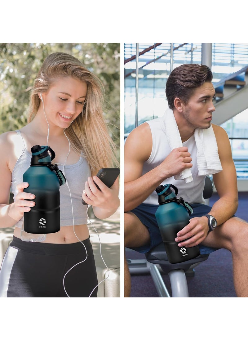 FjBottle - Fjbottle Stainless Steel Water Bottle 1.9L Double-Walled with Magnetic Lid, BPA Free Vacuum Insulated Water Bottle, Big Metal Drinking Bottle Large Capacity Jug Leak-Proof for Sports, Camping, Gym - Image 1