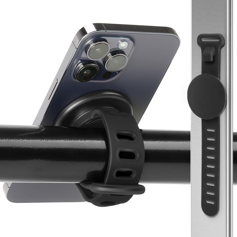 Aerbeis Stroller Phone Holder for Magsafe iPhone 17 16 15 14 13 12 Steering Wheel Phone Mount for Peloton, GYM, Treadmill, Wrist, Shopping Carts, Bikes, Bar Magnetic Mount Adapter Accessories for All Phones - Image 1