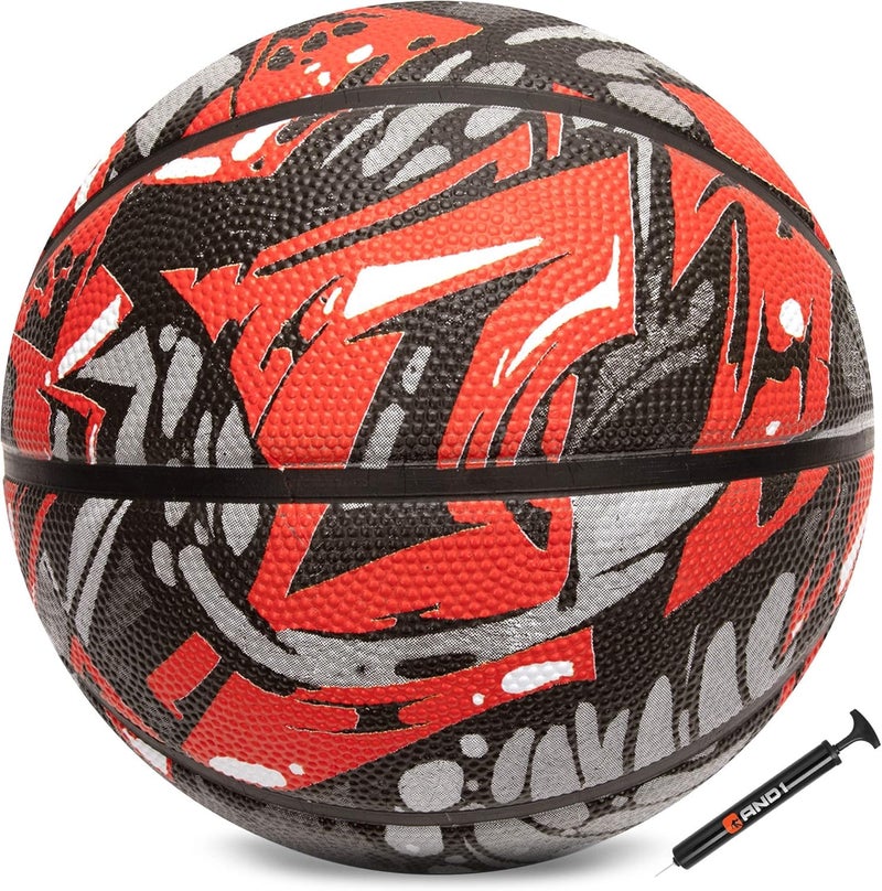 AND1 Supreme Grip Basketball: Official Regulation Size 7 (29.5 inches) Rubber- Deep Channel Construction Streetball, Made for Indoor Outdoor Basketball Games - Image 2