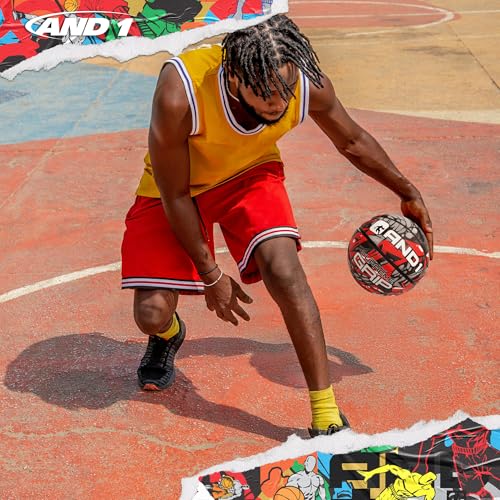 AND1 Supreme Grip Basketball: Official Regulation Size 7 (29.5 inches) Rubber- Deep Channel Construction Streetball, Made for Indoor Outdoor Basketball Games - Image 4