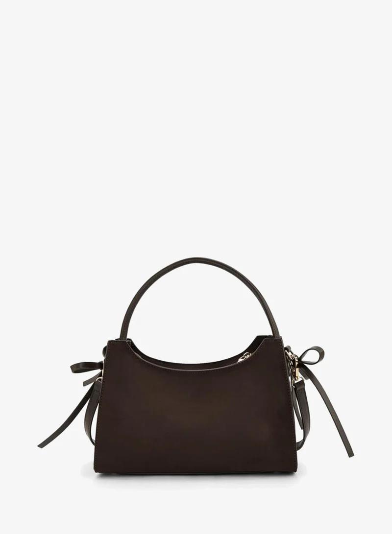 Peppermint BROWN Metallic Accent Crossbody Bag With Detachable Strap for Women | Best Price UAE