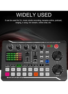 BORTONY Live Sound Card Audio Mixer Podcast Audio Interface with DJ Mixer 16 Special Effects Ambient Sound Voice Changer Live Broadcast Sound Card Intelligent Noise Reduction Sound Card for Studio Recording Model F998  - Image 5