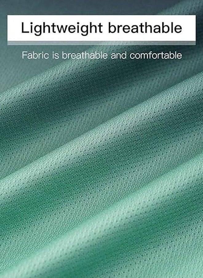 Bukela Men's 2-Piece Sportswear Set, Summer Quick-Drying Running Gear, Short-Sleeve T-Shirt and Shorts, Fitness Training Outfit, Lightweight Athletic Clothing for Gym, Jogging, Cycling, and Outdoor Activities, Color: Gradient Green - Image 4