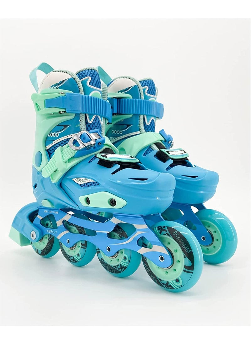 LIMOS - Professional Inline Skating Shoes Adjustable Roller Skates with High-Performance SpeedInline Skates new (Blue M(32~35)2 - Image 1