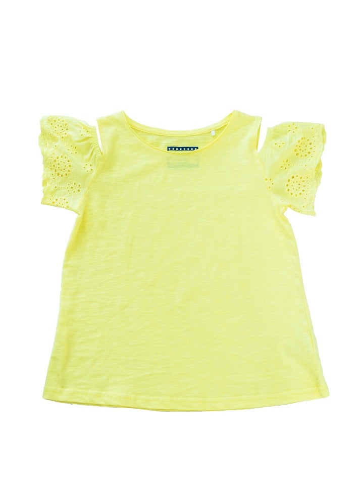 WiNi BEE Oversized T Shirt for Teen Girls Clothes 11 12 Years Teenager Children Summer Age 9 Cotton Lace Top Kids Short Sleeves Tee 8-12Y  - Image 4