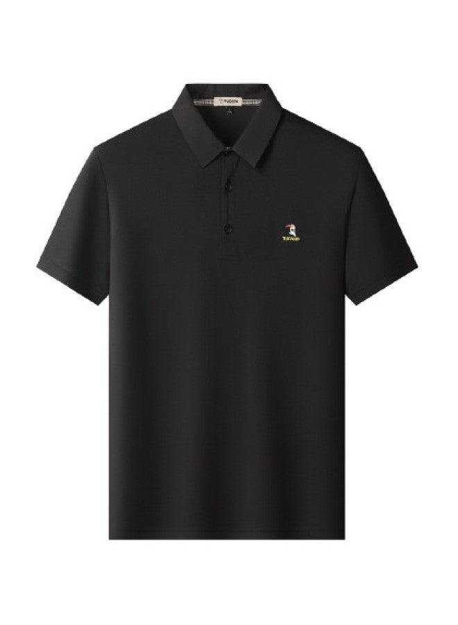 Tucano summer Men's T-shirt Solid Color Versatile Comfortable Casual Men's Polo Shirt - Image 1