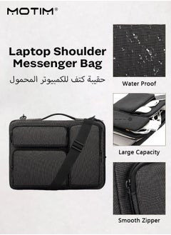 14 Inch Laptop Bag with Strap, Convertible Messenger Bag Shoulder Bag, Computer Bag Briefcase Handbag, Multi-Functional with 3 Small Outerside Pocket / Handle / Belt - pzsku/ZDDB68DECD663029B0E85Z/45/_/1737603197/19f4873a-fbc9-4c72-984d-51eb09c27874