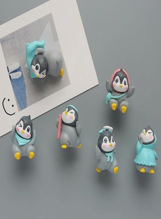 PICKARTME Miniature Set for Home Decor, Deepawali Gift, Living Room, Figurines, Cake Decoration Items - Resin Car Dashboard Items (Multicolor) ((Penguin Miniature Set of 6)) - Image 4