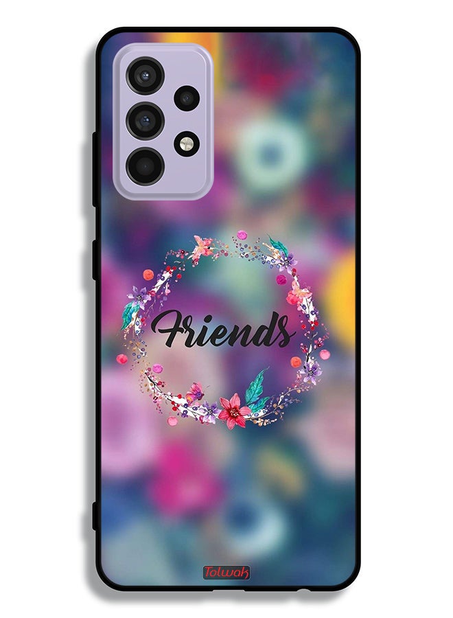 Tolwak Samsung Galaxy A52 4G Protective Case Cover Friends In Flowers Ring Art - Image 1