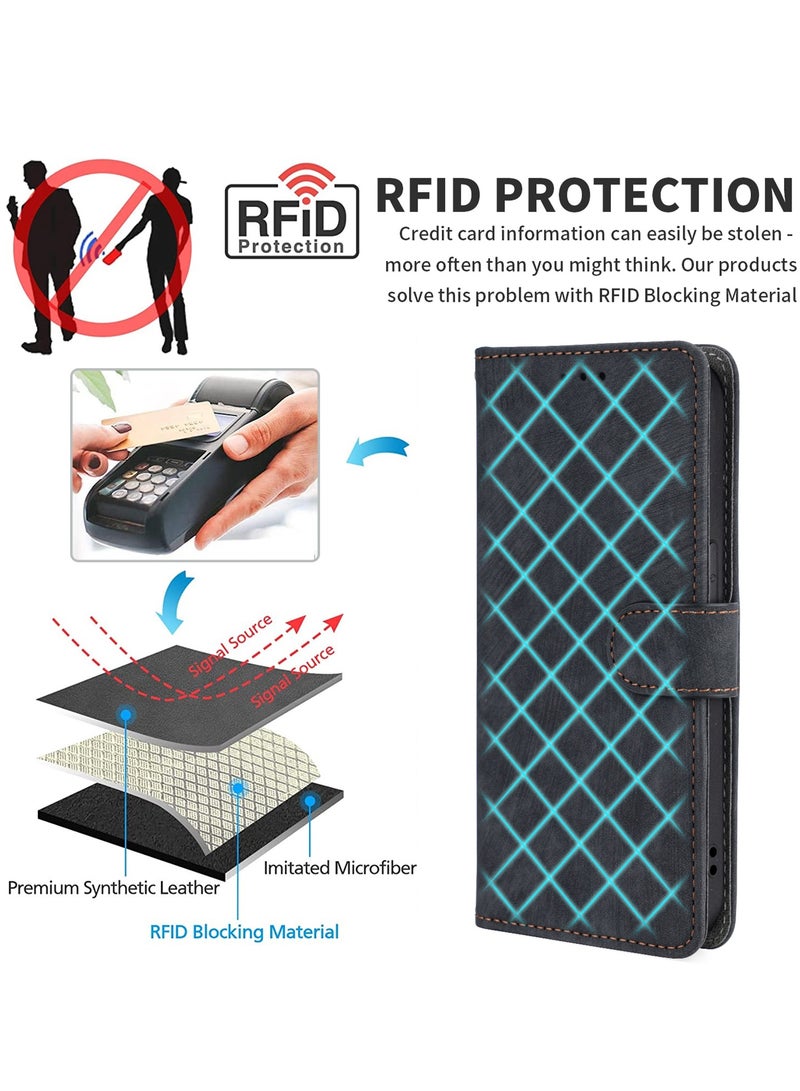 لـ Tecno Pova 5 4G غطاء الوجه، Nti-Theft Brush RFID حافظة جلدية مغناطيسية مقاومة للصدمات - Image 3