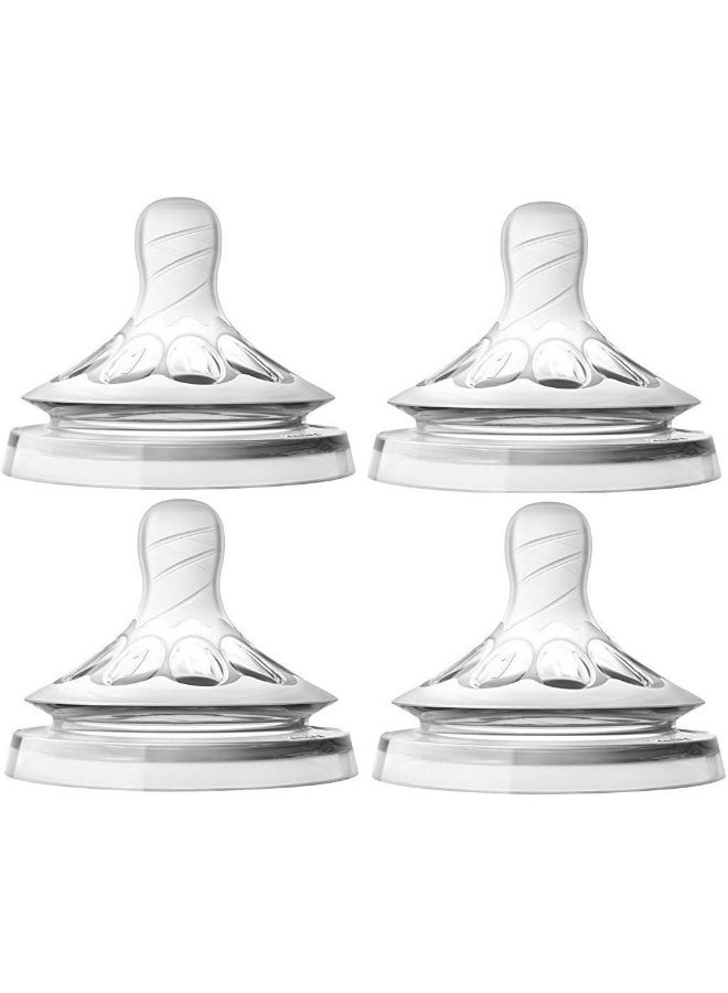 Philips حلمات فيليبس أفينت الطبيعية لتغذية حديثي الولادة - 4 قطع (عبوة من 1) - Image 1