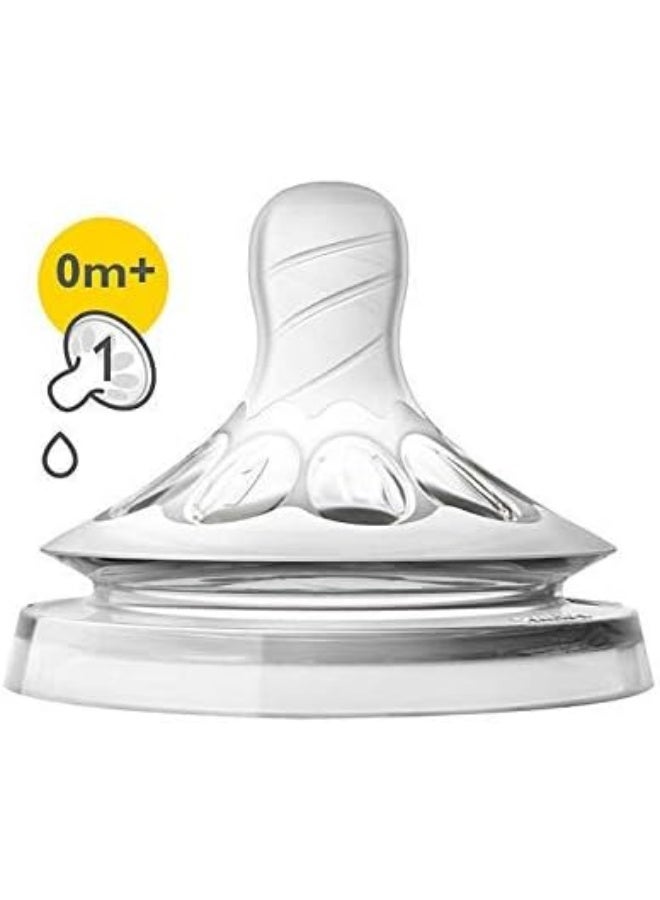Philips حلمات فيليبس أفينت الطبيعية لتغذية حديثي الولادة - 4 قطع (عبوة من 1) - Image 2