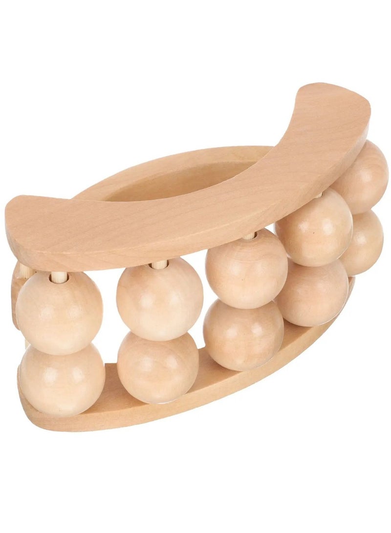 جهاز تدليك الجسم بأسطوانة خشبية، جهاز تدليك يدوي بالكرة - Image 2