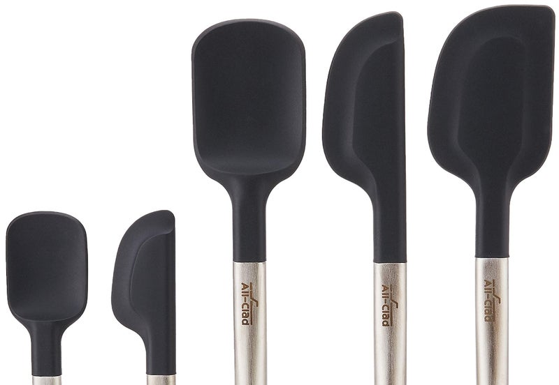All-Clad All-Clad Specialty Silicone Kitchen Gadgets 5 Piece Set, Spatulas Kitchen Tools, Kitchen Hacks Black  - Image 2