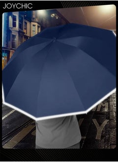 Joychic One Button Automatic Windproof Rainproof Portable Folding Reverse Umbrella For Adults Dark Blue  - Image 2