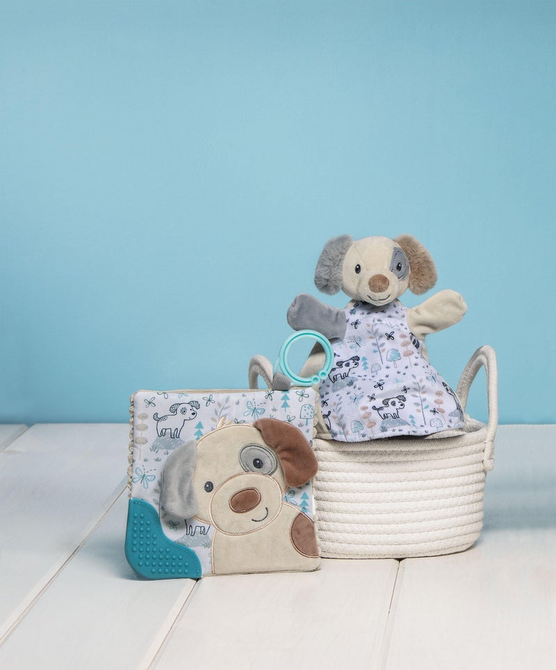 Mary Meyer Crinkle Teether Toy with Baby Paper and Squeaker, 6 x 6-Inches, Sparky Puppy - Image 3
