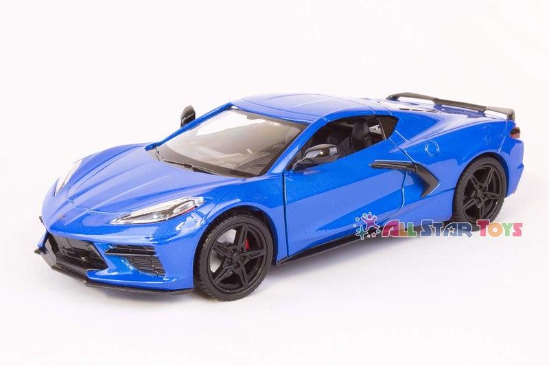 Motormax 2020 Chevrolet Corvette C8 Stingray Blue Metallic Timeless Legends 1/24 Diecast Model Car 79360, unisex - Image 2