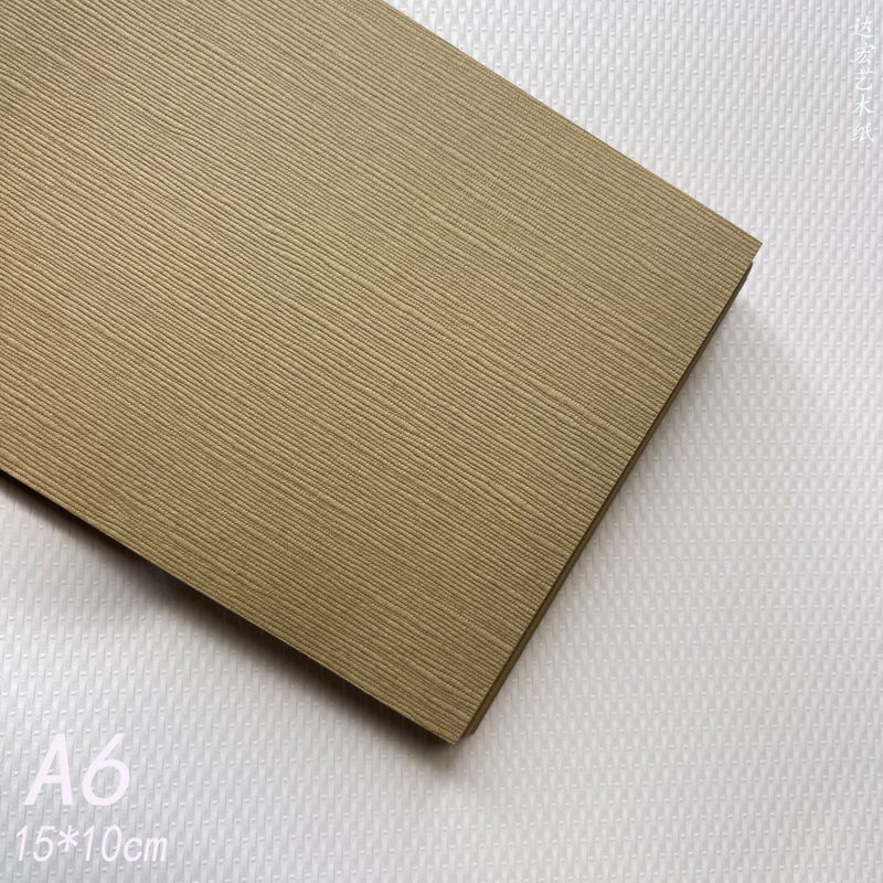 A6 Blank Handmade Greeting Card DIY Craft Paper 250g Brown Valley Strip A6(50 sheets) 