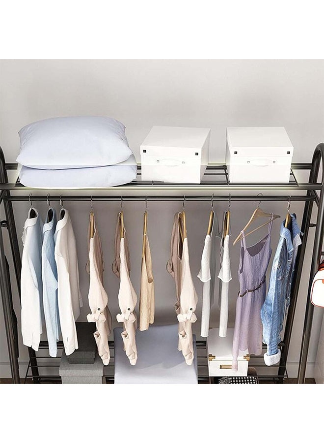 RollsTimi  Exquisite Clothes Rail Rack Multi Functional Single Pole Clothing Rack Portable Coat Organiser Metal Garment Hanging Rails Black - Image 4