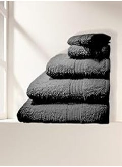 PACHA HOME Cotton Towel Model R12 - Size: 70 cm x 140 cm - Color: Graphite - Made In Egypt. 